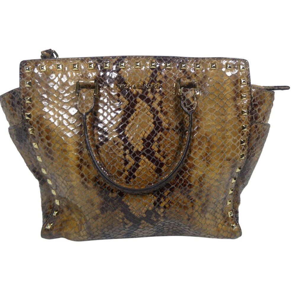 Michael Kors Women's Snakeskin Handbag Tan‎